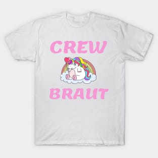 Bachelorette Party Shirt Unicorn Crew Bride T-Shirt